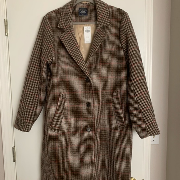 Plaid Houndstooth Dad Coat 